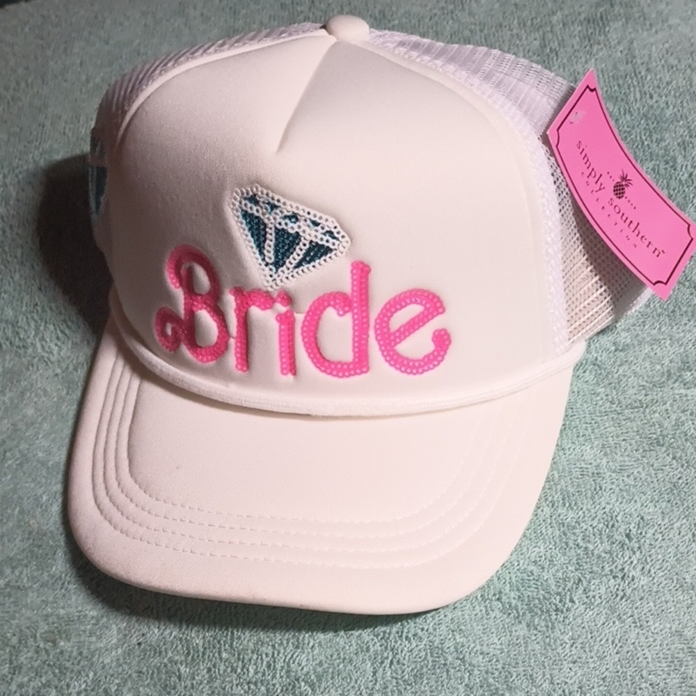 Simply Southern Bride Hat - Cream and Pink
